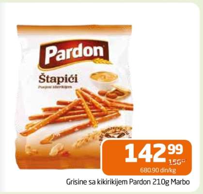 Grisine sa kikirikijem Pardon 210g Marbo