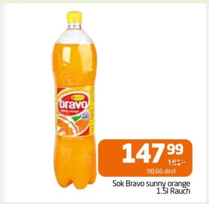 Sok Bravo sunny orange 1.5l Rauch