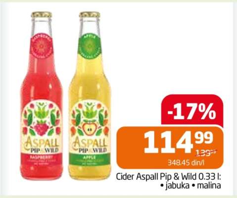 Cider Aspall Pip & Wild 0.33 l