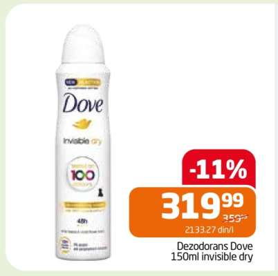 Dezodorans Dove 150ml invisible dry