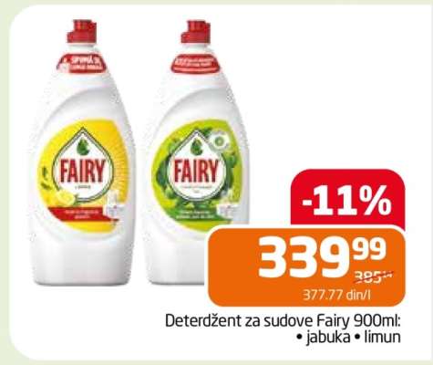 Deterdžent za sudove Fairy 900ml
