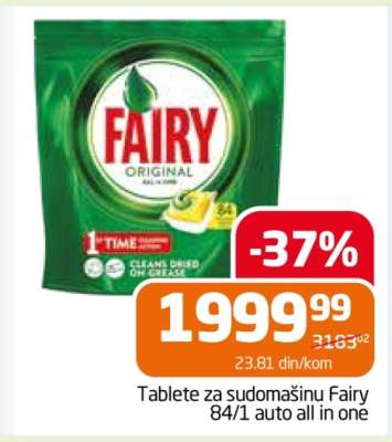 Tablete za sudomašinu Fairy 84/1 auto all in one