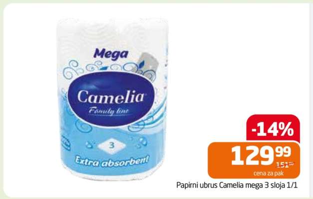 Papirni ubrus Camelia mega 3 sloja 1/1