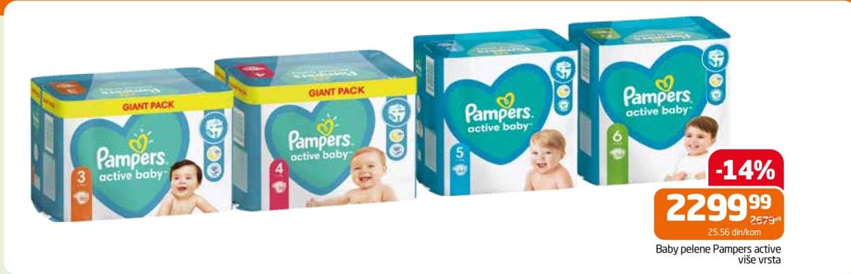 Baby plenky Pampers active