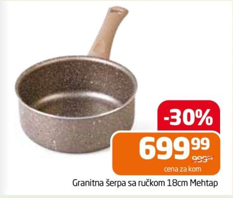 Granitna šerpa sa ručkom 18cm Mehtap