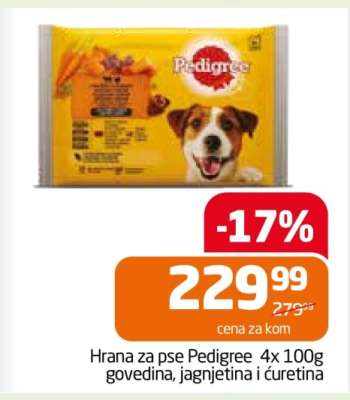 Hrana za pse Pedigree 4x100g