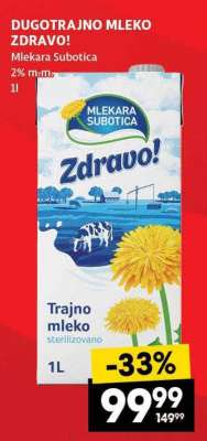 DUGOTRAJNO MLEKO ZDRAVO
