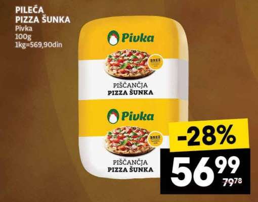 PILEĆA PIZZA ŠUNKA