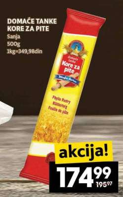 DOMAĆE TANKE KORE ZA PITE