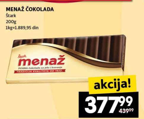Menaž čokolada