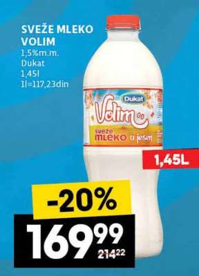 Sveže mleko Volim