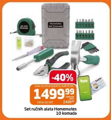 Set ručnih alata Homemates 10 komada