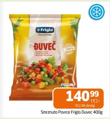 Smrznuto Povrće Friglo Duvec 400g