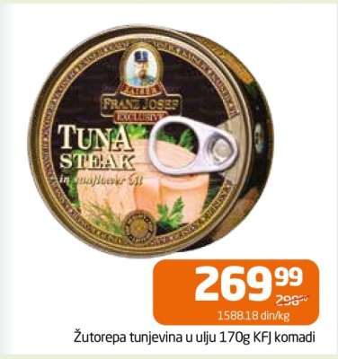 Žutorepa tunjevina u ulju 170g KFJ komadi