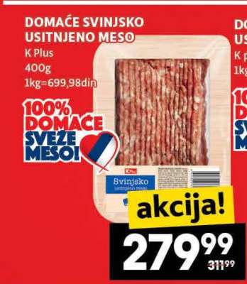DOMAĆE SVINJSKO USITNJENO MESO
