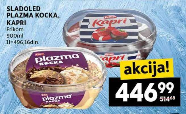 SLADOLED PLAZMA KOCKA, KAPRI