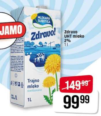 Zdravo UHT mleko 2%