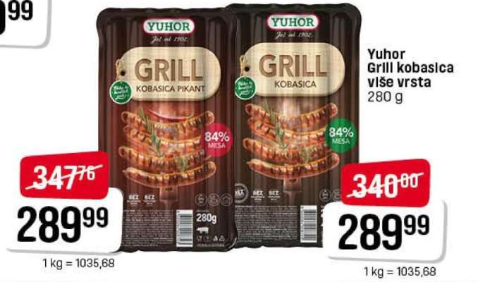 Yuhor Grill kobasica više vrsta