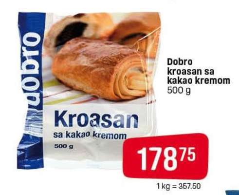 Dobro kroasan sa kakao kremom