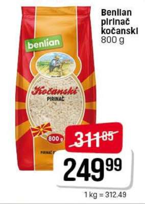 Benlian pirinač kočanski