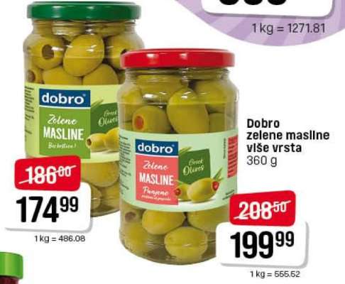 Dobro zelene masline više vrsta