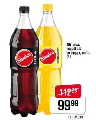 Sinalco napitak orange, cola