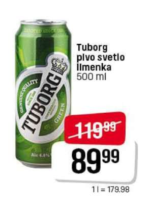 Tuborg pivo svetlo limenka
