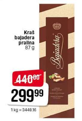 Kraš bajadera prallna
