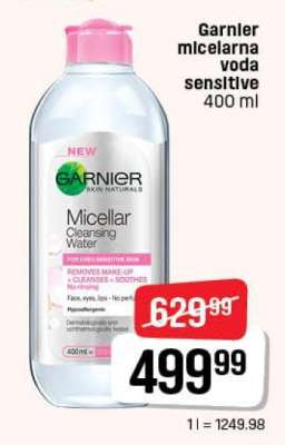 Garnier micelarna voda sensitive 400 ml