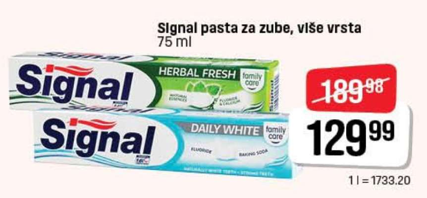 Signal pasta za zube više vrsta