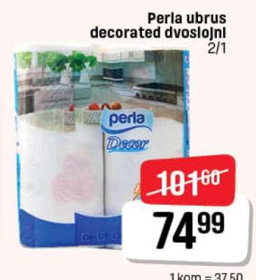 Perla ubrus decorated dvoslojni