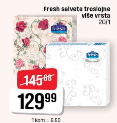 FRESH SALVETE troslojne