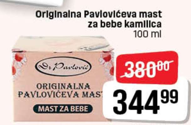 Originalna Pavlovićeva mast za bebe kamilica