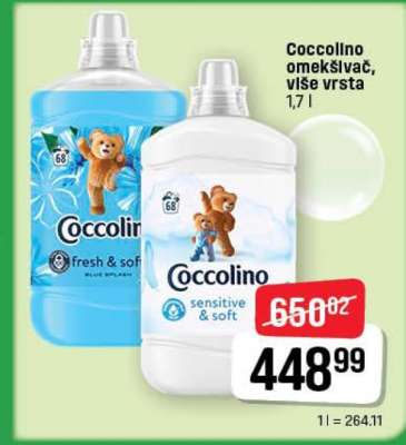 Coccolino aviváž, více druhů