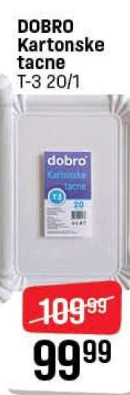 DOBRO Kartonske tacne T-3 20/1