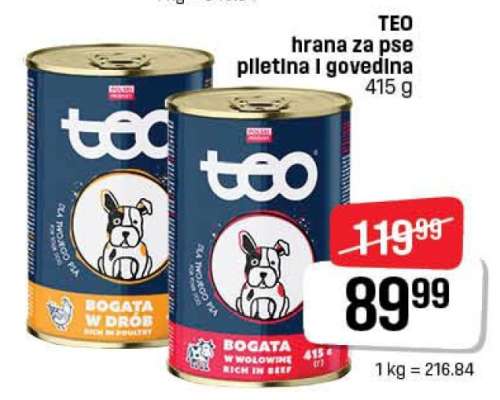 TEO hrana za pse piletina i govedina