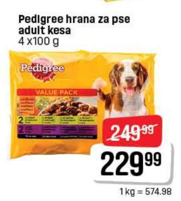 Pedigree hrana za pse adult kesa