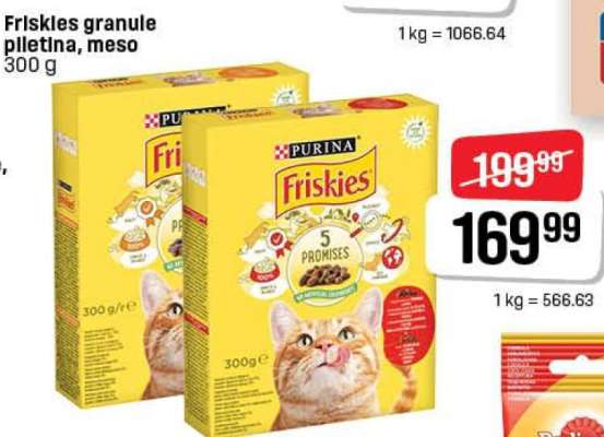 Friskies granule piletina, meso