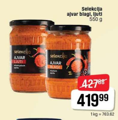 Selekcija ajvar blagi, ljuti
