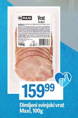 Dimljeni svinjski vrat Maxi 100g