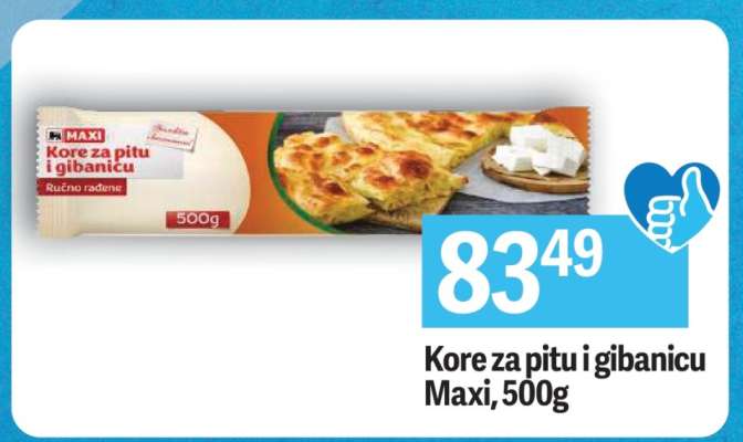 Kore za pitu i gibanicu Maxi, 500g