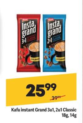 Kafa instant Grand 3u1, 2u1 Classic 18g, 14g