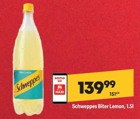 Schweppes Biter Lemon, 1.5l