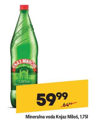 Mineralna voda Knjaz Miloš, 1.75l