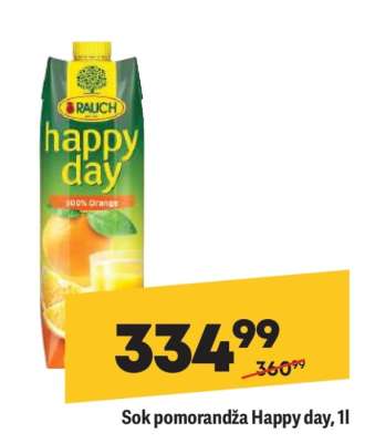 Sok pomorandža Happy day, 1l