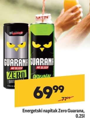 Energetski napitak Zero Guarana 0,25l