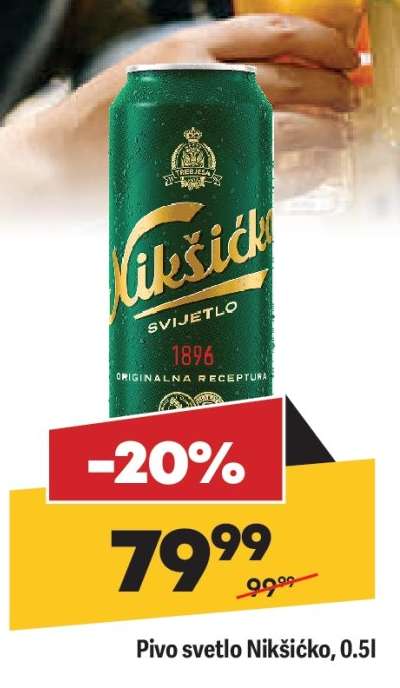 Pivo svetlo Nikšićko 0,5l
