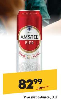 Pivo svetlo Amstel 0,5L