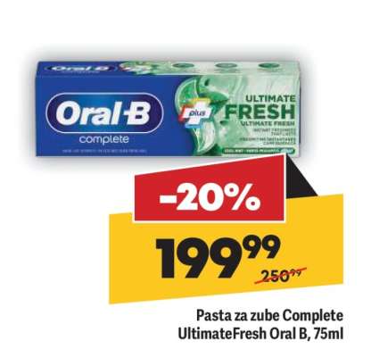 Pasta za zube Complete UltimateFresh Oral B, 75ml