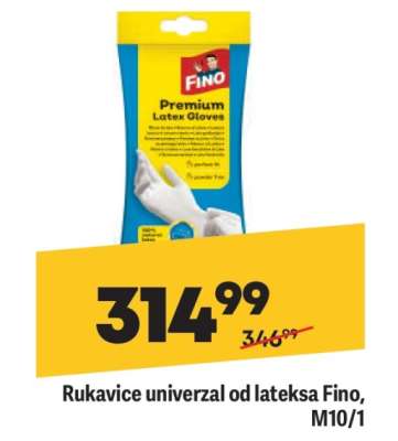 Rukavice univerzal od lateksa Fino, M10/1